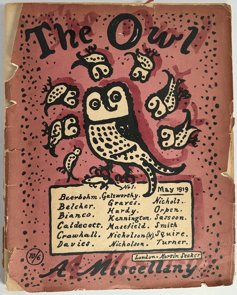 The Owl, A Miscellany No. 1 May 1919 (w/Signature Page)