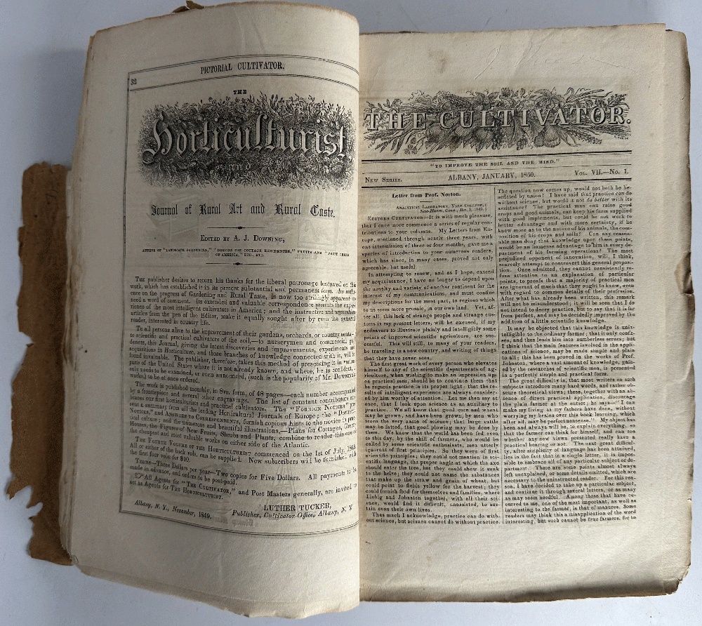 The Cultivator, A Monthly Journal Devoted to Agriculture, Horticulture, Floriculture and to Domestic and Rural Economy New Series Vol VII Jan-Dec 1850