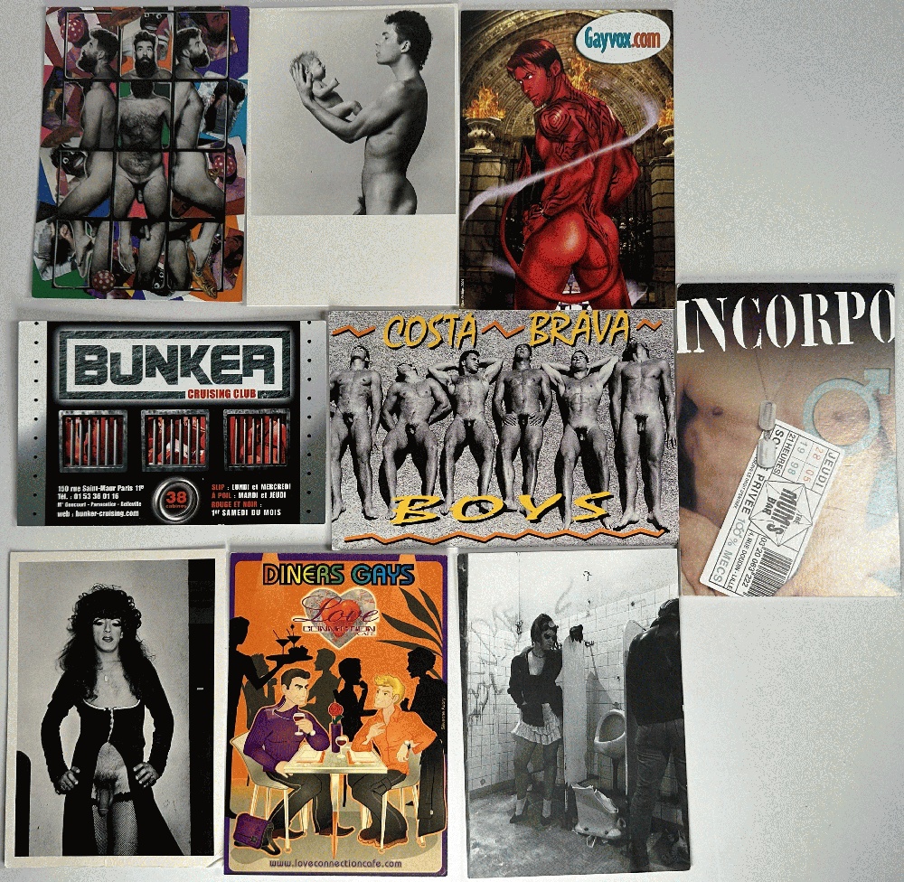 Collection of Nine Queer/LGBTQ European Postcards