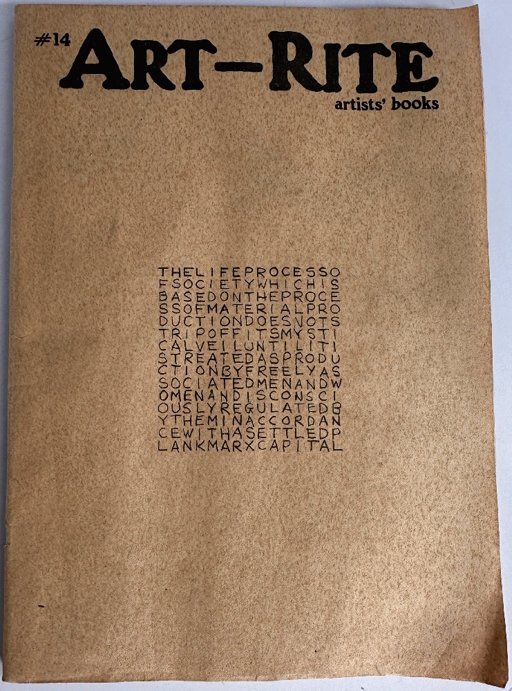 Art-Rite #14 Artists' Books