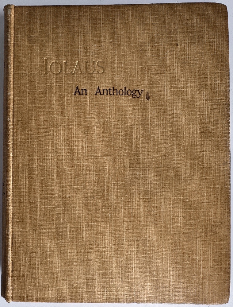Iolaus, An Anthology of Friendship Edited by Edward Carpenter (1st Ed)