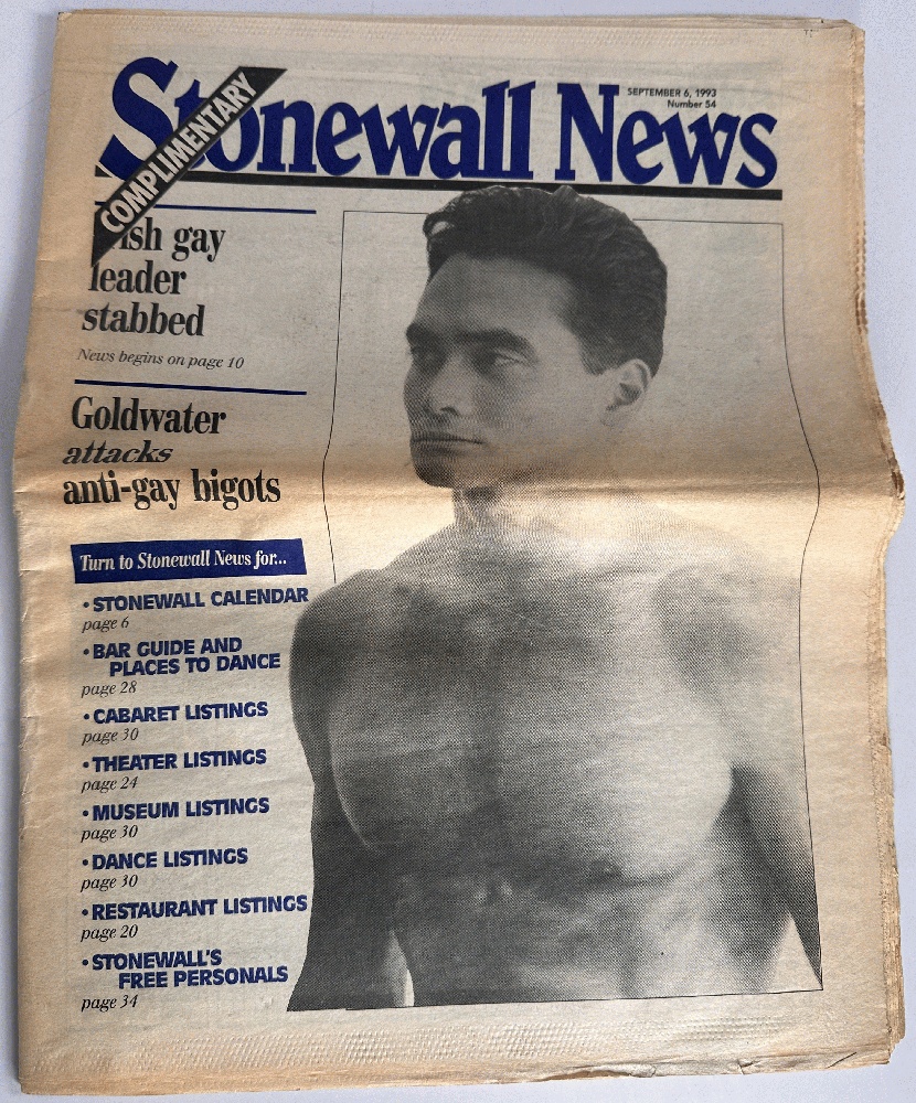 Stonewall News Sept 6, 1993 NYC LGBT Newspaper