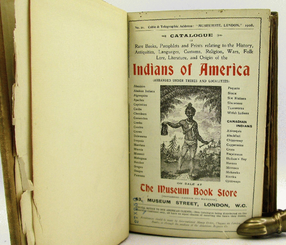 Image for Bound Collection of Book Catalogs Incl. Indians of America 1908