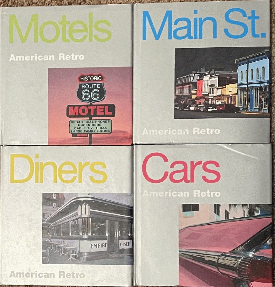 Bundle: (4) Books - American Retro: Motels, Main St, Diners, Cars