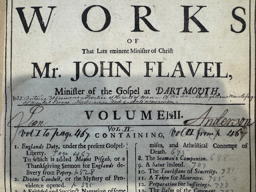 The Works of that Late Eminent Minister of Christ, Mr. John Flavel 2 volumes in 1 [Hardcover] unknown