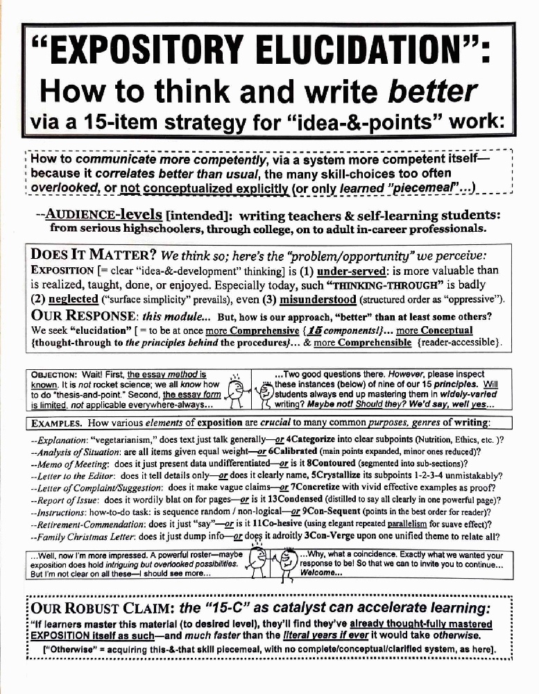 Expository Elucidation: How to think and write better