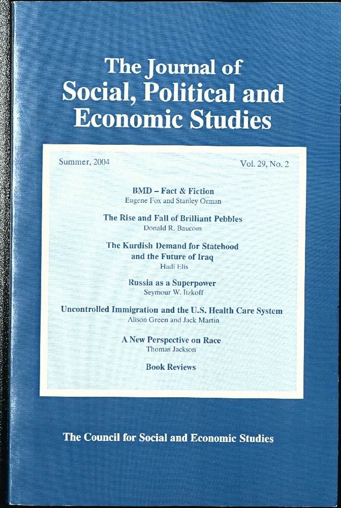 Image for Journal of Social Political & Economic Studies Vol. 29 No. 2 Summer 2004