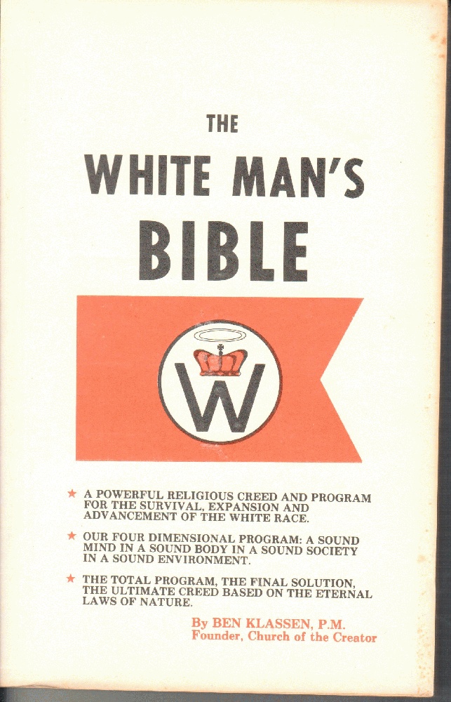 Image for The White Man's Bible