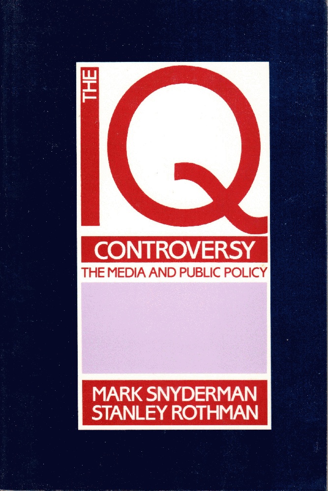 Image for The IQ Controversy, the Media & Public Policy
