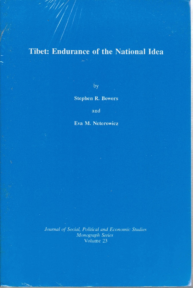 Image for Tibet : Endurance of the National Ideal (Journal of Social, Political & Economic Studies, No. 23)