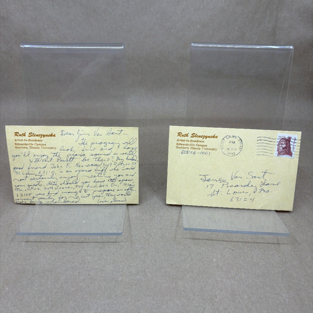 Ruth Slenczynska Postcards (Signed/Autographed, Two Cards)