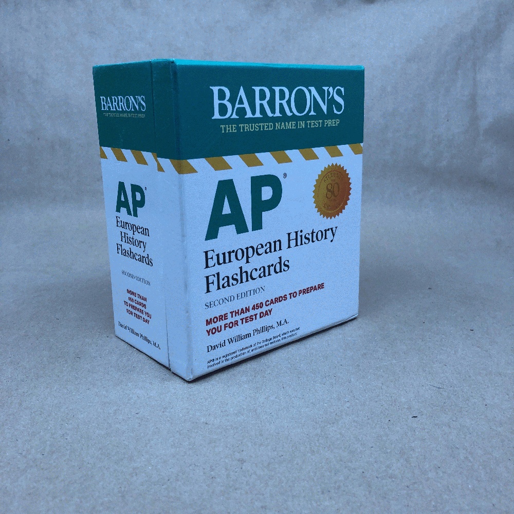 AP European History Flashcards, Second Edition: Up-to-Date Review + Sorting Ring for Custom Study (Barron's AP Prep)
