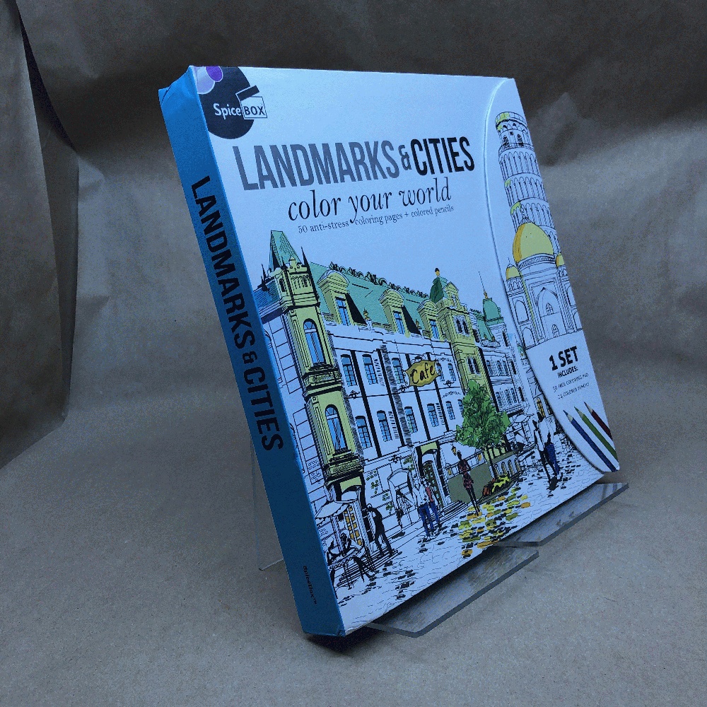 Spicebox Sketch Plus Landmarks & Cities Coloring Kit