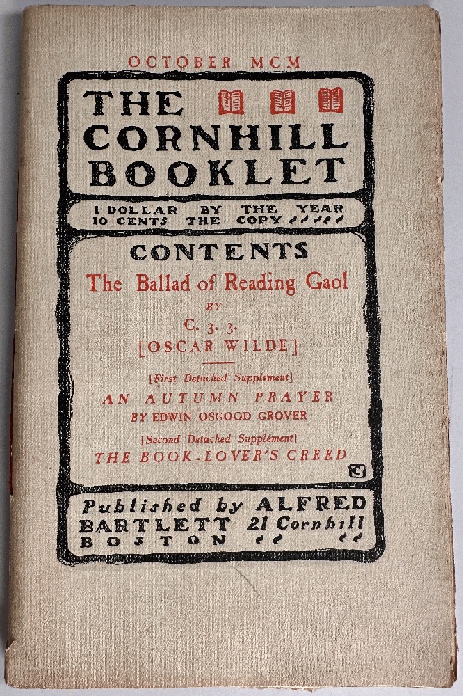 The Cornhill Booklet Oct 1900, The Ballad of Reading Gaol by Oscar Wilde