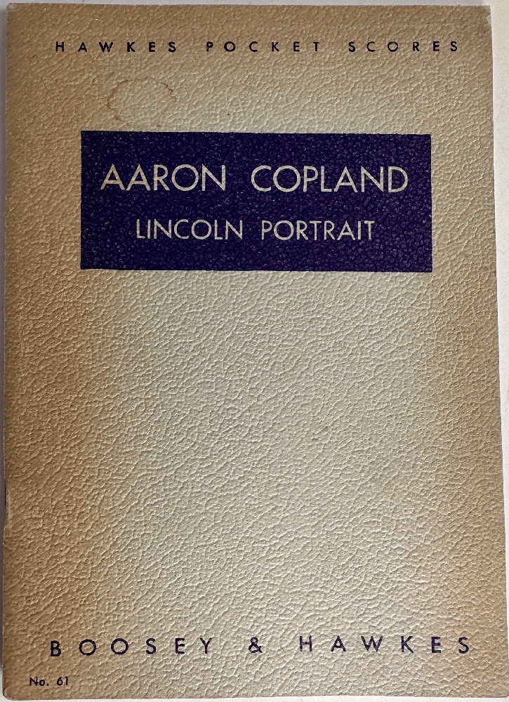 Image for Aaron Copland: Lincoln Portrait, Hawkes Pocket Scores Aaron Copland: Lincoln Portrait, Hawkes Pocket Scores