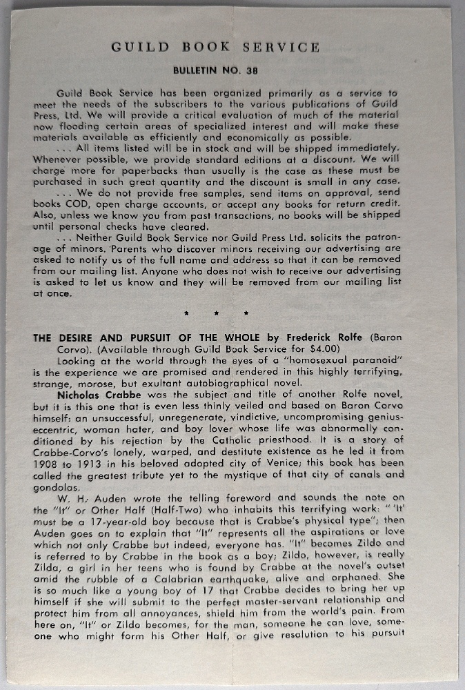 Image for Guild Book Service Bulletin No. 38 (1965 Gay Books) Guild Book Service Bulletin No. 38 (1965 Gay Books)