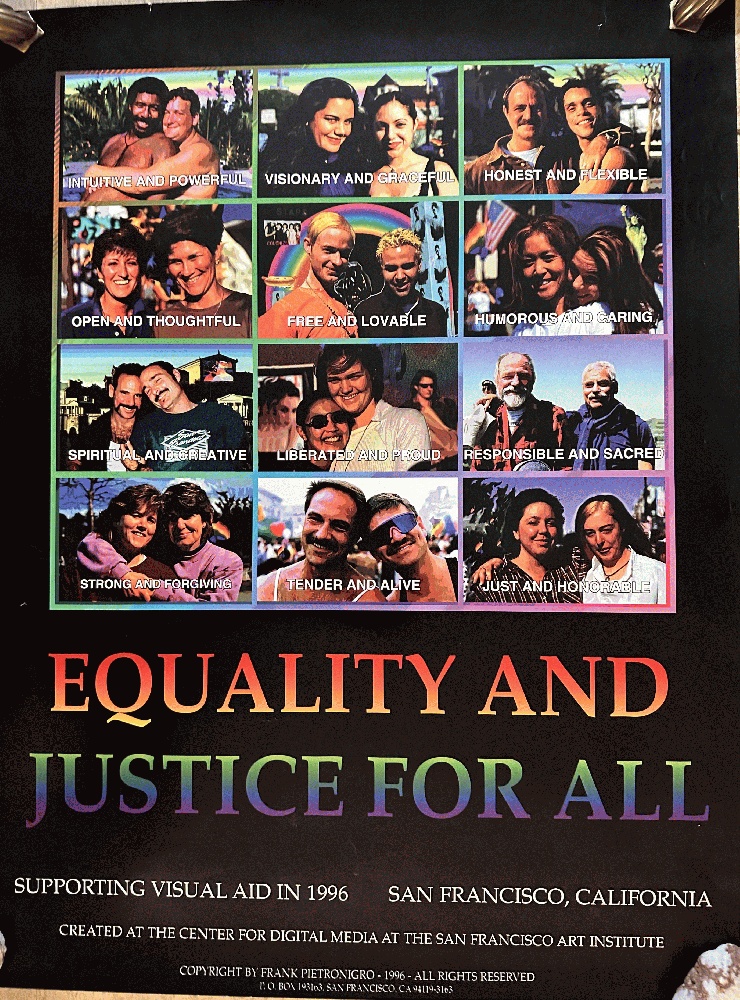 Equality and Justice for All 1996 LGBTQ+ Poster