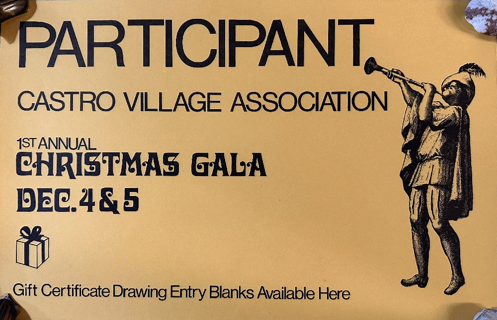 Castro Village Association 1st Annual Christmas Gala Poster