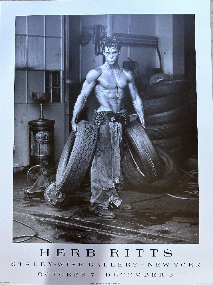 Herb Ritts Poster, Fred with Tyres Staley-Wise Gallery 1984